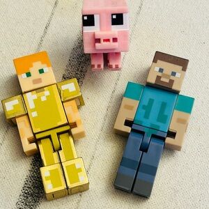 Minecraft figures set of three